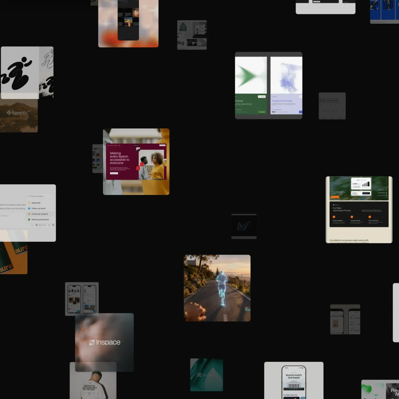 The sphere of references on the My taste page of this site, built from that collection.